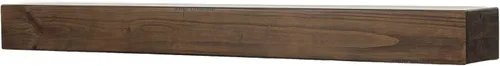 Miniatura 15 de MANTELSDIRECT Dakota - Estante de chimenea de 48 pulgadas, estante de madera de pino construido en caja con 9 pulgadas de profundidad, estante