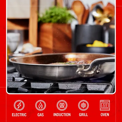 Miniatura 5 de Heritage Steel Eater Series - Juego de utensilios de cocina de acero inoxidable de 5 capas totalmente revestidos Mango fresco Listo