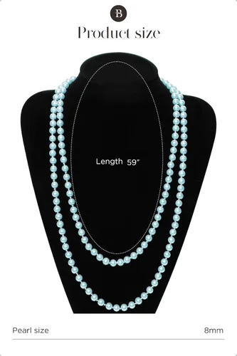 Miniatura 50 de BABEYOND - Collar de perlas sintéticas estilo art deco de la década de 1920, collar de perlas largas para fiesta de disfraces de estilo Gatsby
