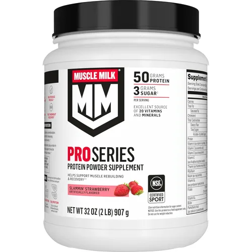 Miniatura 10 de Muscle Milk Pro Series Polvo de Suplemento de Proteína, Vainilla Intensa, 2 Libras, 11 Porciones, 50g de Proteína, 3g de Azúcar, 20 Vitaminas