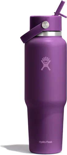 Miniatura 43 de Hydro Flask Botella de agua de viaje – Acero inoxidable aislado – Tapa ancha con pitillo, antiderrames, a prueba de fugas en 24 oz Trillium Pink