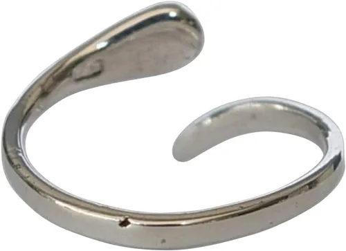 Miniatura 19 de Creations - Anillo de plata de ley 925 hecho a mano, anillo de dedo del pie ajustable, fino clásico delicado dedo abierto, anillos de meñique
