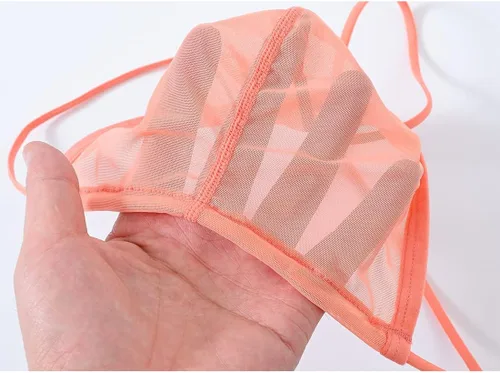 Miniatura 2 de TANBOM Tanga para hombre, con espalda en Y, de tiro bajo, transpirable, cómoda, de nailon, con bolsa