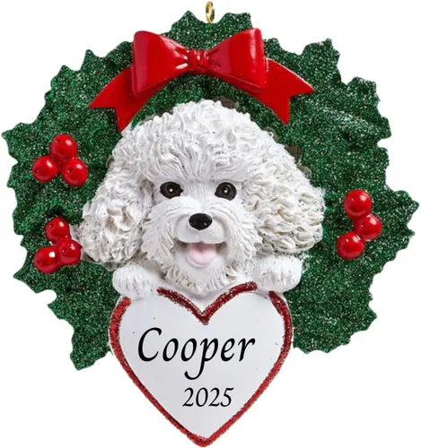 Miniatura 13 de Adornos personalizados para árbol de Navidad 2025 para mascotas, Chihuahua con corona, recuerdo para los amantes de los perros de los cachorros