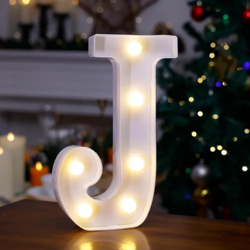 Miniatura 28 de Letrero LED de Marquesina con Letras Iluminadas, Letrero del Alfabeto Iluminado, Luces LED de Letras con Batería para Luz Nocturna, Boda