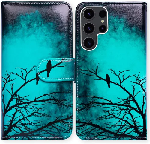 Bcov Funda para Galaxy S23 Ultra, funda de piel con tapa para Samsung Galaxy S23 Ultra con ranura para tarjeta y soporte para Samsung Galaxy S23