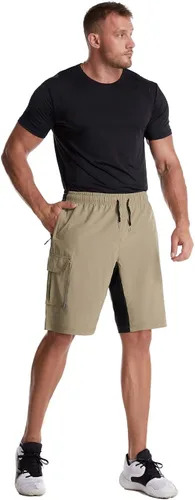 Miniatura 4 de Mr.Stream Pantalones cortos de carga elásticos con múltiples bolsillos y secado rápido para hombre