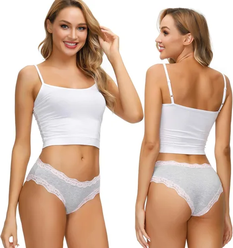 Miniatura 3 de LYYTHAVON bragas de algodón transpirables, ropa interior para mujeres, 5unidades