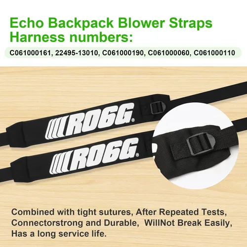 Miniatura 2 de Juego de 2 correas para soplador de hojas Echo PB-500 PB-265LN PB-403H PB-413H PB-460 PB-610 PB-610 PB-620 PB-650 PB-755 para C061000110-755 2