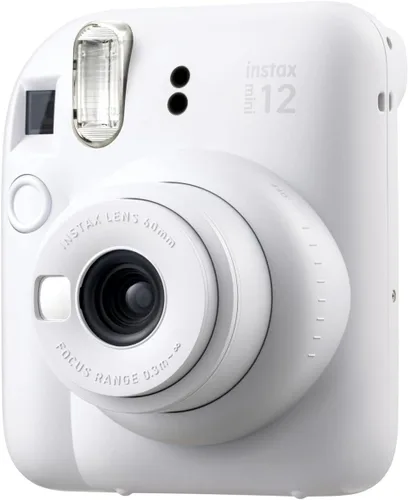 Miniatura 2 de Fujifilm Cámara Instax Mini 12 de película instantánea color blanco arcilla, Fujifilm Instax Mini Twin Pack de película instantánea 20 impresiones