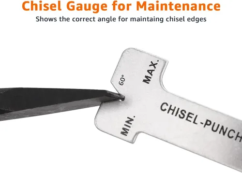 Miniatura 8 de Amazon Basics Juego de punzón y cincel de acero al cromo vanadio de 16 piezas con bolsa de almacenamiento