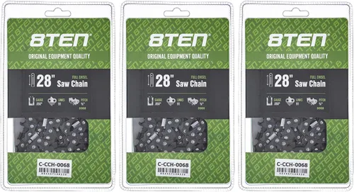 Miniatura 49 de 8TEN Cadena de motosierra semi cincel de 6 pulgadas .050 1/4 42 DL para Worx WG320 Black & Decker LLP120 (paquete de 3)