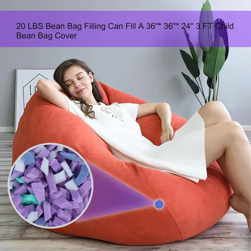 Miniatura 6 de Relleno de puf, relleno de espuma viscoelástica triturada de 5 libras para relleno de puf, relleno de espuma para almohada, camas de perro, sillas