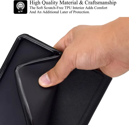 Miniatura 7 de REASUN Funda para Galaxy Tab A7 Lite de 8.7 pulgadas, piel sintética de alta calidad con ranuras para tarjetas, funda con soporte multiángulo