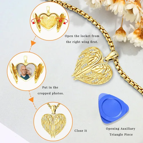 Miniatura 96 de Collar de alas de ángel de plata de ley 925, ángel de la guarda, enfermera RN caduceo, dije de ángel de cristal, joyería de regalo para mujer