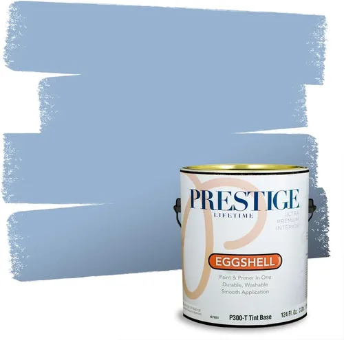 Miniatura 104 de Prestige Paints. - Base y pintura para exteriores en un solo galón, 1 galón. plano, comparable con Sherwin Williams Topsail. SW6799-PCM
