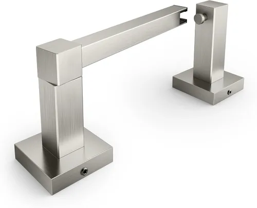 Miniatura 94 de FORIOUS Soporte de pared para papel higiénico, soporte de rollo de papel higiénico de doble poste giratorio de acero inoxidable para baño, Blanco