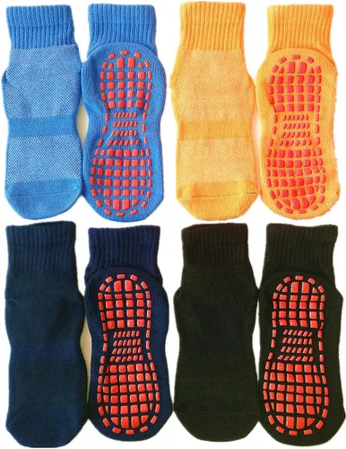 Miniatura 8 de Calcetines antideslizantes para trampolín, calcetines antideslizantes para el suelo para ejercicios, gimnasio, yoga