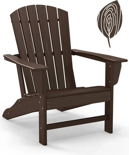 Miniatura 19 de GREENVINES Juego de 4 sillas Adirondack Plástico de polietileno de alta densidad Silla para hoguera de gran tamaño Todo tipo de clima Aqua