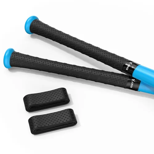 JAYA Paquete de 2 cintas de agarre para bate PU – Envoltura de mango de 1.1mm antideslizante de poliuretano para bates de béisbol y sóftbol,
