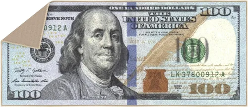 Miniatura 7 de Tapete largo y moderno con diseño de billetes de $100, tapete con respaldo de caucho antideslizante y lavable a máquina para pasillo, cocina