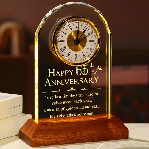 Miniatura 17 de YWHL Regalos de reloj de aniversario de boda de 50 años para padres y abuelos, regalos de aniversario de 50 años para parejas, relojes de mesa