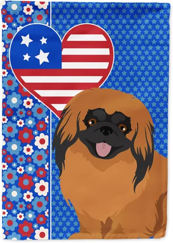 Miniatura 365 de Caroline's Treasures WDK5119GF - Bandera de jardín americana de Airedale Terrier de Estados Unidos, color negro y tostado, bandera decorativa