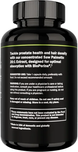 Miniatura 9 de Prime Labs Saw Palmetto para hombres – Suplemento de salud de próstata y urinaria, apoyo para la pérdida de cabello, bloqueador de DHT – 20:1