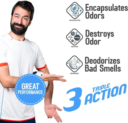 Miniatura 4 de Sports Gear - Espray para destructor de olores (16.9 onzas líquidas (paquete de 1)) – Spray eliminador de olores y desodorante – Aerosol