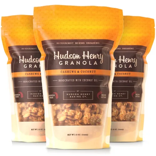 Miniatura 10 de Hudson Henry Granola, arce, pecana y coco, paquete de 12 onzas, paquete de 3, proyecto verificado sin OMG