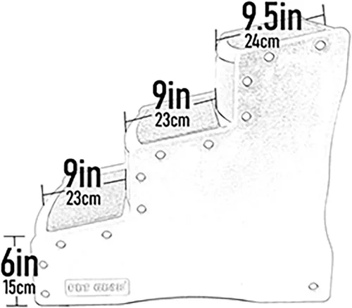 Miniatura 3 de Pet Gear Easy Step III Escalera para mascotas, 3 escalones para gatos/perros, alfombras lavables extraíbles, para mascotas de hasta 150 libras,