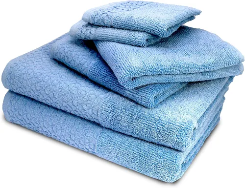 Miniatura 5 de Classic Turkish Towels Meital - Juego de 6 piezas: azul