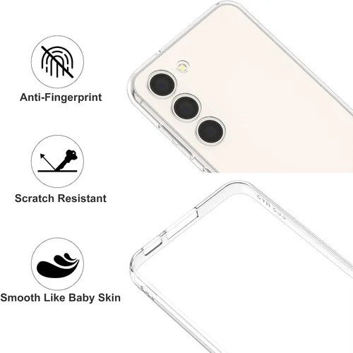 Miniatura 8 de Vanjua Funda transparente para Samsung Galaxy S22 5G, paquete de 2 fundas protectoras de silicona suave delgada de cuerpo completo compatible