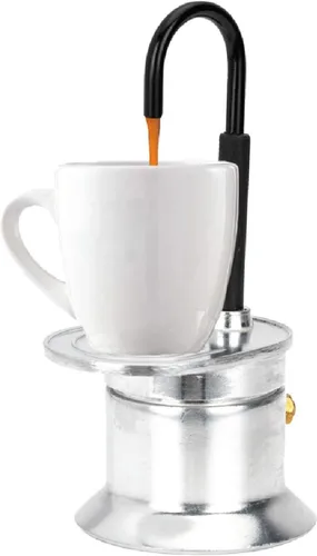 Miniatura 10 de Tnfeeon Sliver de aleación de aluminio de un solo tubo de 1.7 fl oz, cafetera italiana con boquilla para estufa, disfruta de un delicioso café