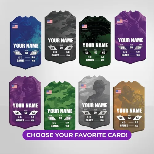 Miniatura 7 de CRYPTONITE Tarjeta de videojuego personalizada de placa Videojuego famoso Gamer Stuff I Shooter Game I Opciones de múltiples tamaños