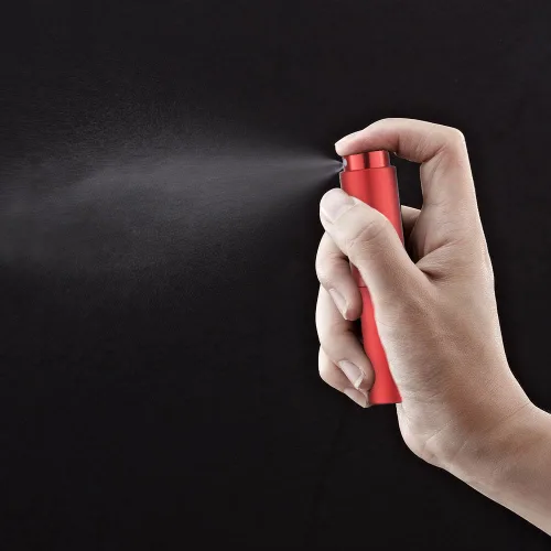 Miniatura 3 de LISAPACK Botella de espray de perfume de 8 ml con atomizador para viajes, dispensador de colonia recargable vacío, vaporizador portátil (Rojo)