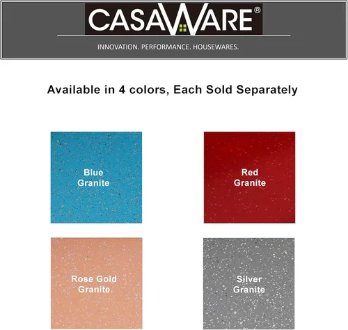 Miniatura 5 de casaWare Cacerola antiadherente para lasaña/asadora con revestimiento de cerámica, 13 x 10 x 3 pulgadas (granito oro rosa)