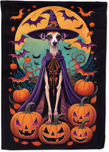 Miniatura 48 de Caroline's Treasures DAC1466GF - Bandera decorativa para jardín de Halloween de Affenpinscher Witchy para jardín, decoración para patio exterior