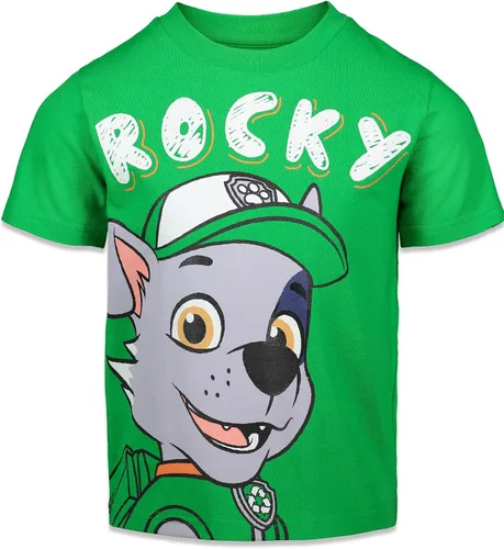 Miniatura 5 de Paw Patrol Chase Marshall Rubble Rocky - Paquete de 4 camisetas gráficas para niños pequeños y grandes
