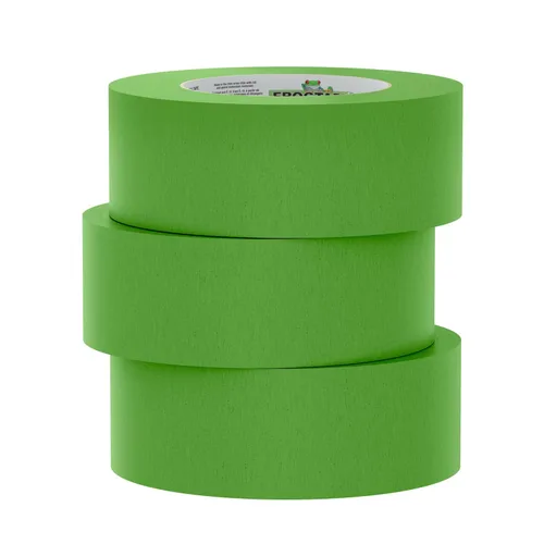 Miniatura 8 de FrogTape Cinta para Pintores Multisuperficie con PAINTBLOCK, 2 Pulgadas de Ancho (1.88 Pulg. x 60 Yardas), Adhesión Media, Verde, 3 Rollos (240661)
