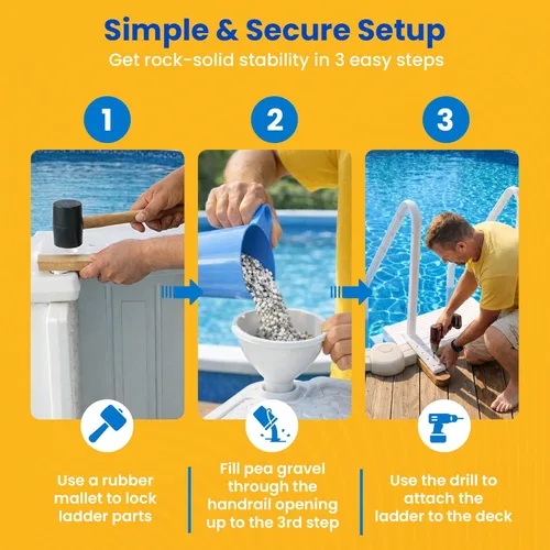 Miniatura 5 de Escalera para piscina desmontable Blue Wave