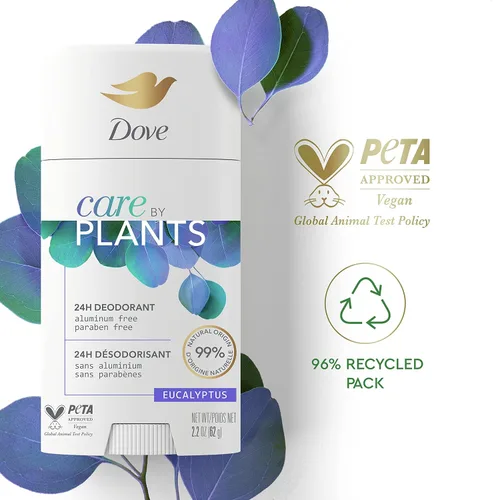 Miniatura 13 de Dove Care by Plants - Desodorante en barra para el cuidado de la piel de las axilas y protección desodorante las 24 horas, desodorante de eucalipto