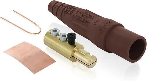 Miniatura 7 de Leviton Nariz cónica serie 16, contacto de enchufe macho, desmontable, conector tipo leva con terminación de tornillo de doble ajuste, 16D24-UE