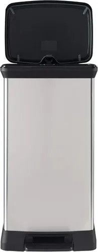 Miniatura 8 de Curver Tapa en acero inoxidable como acabado, reciclaje perfecto para uso doméstico en interiores para eliminación de basura, 50 litros, metálico