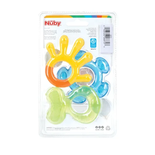 Miniatura 3 de Nuby Juego de mordedor de 3 pasos para la comodidad de la dentición, mordedores suaves y duros para bebés, alivia las encías doloridas, más de 3