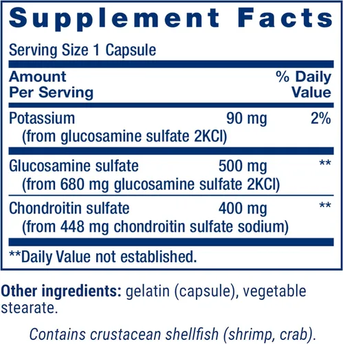 Miniatura 3 de Life Extension Cápsulas de glucosamina/condroitina para articulaciones y cartílago saludables, sin OMG, sin gluten, 90 cápsulas