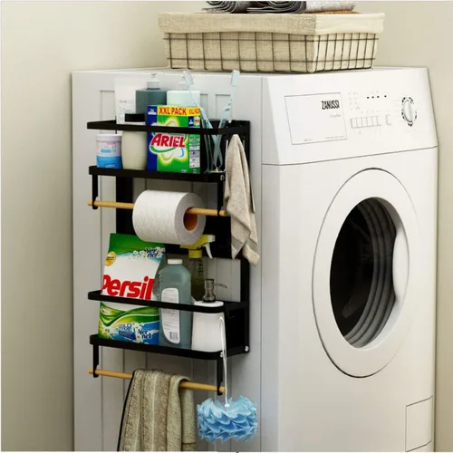 Miniatura 7 de EASTTOWEST Estante magnético para especias, estante magnético de cocina de 4 niveles para refrigerador, nevera, organizador con 2 soportes