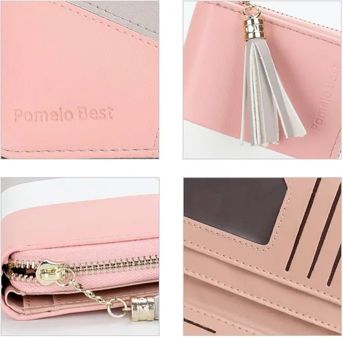 Miniatura 6 de Carteras RFID para mujer con múltiples ranuras para tarjetas y compartimento para teléfono celular