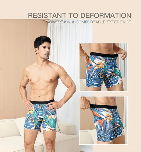 Miniatura 3 de HAVVIS Calzoncillos tipo bóxer de viscosa de bambú para hombre, ropa interior suave y cómoda para hombre, paquete múltiple