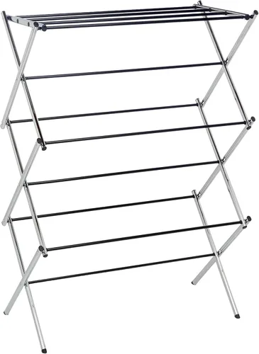 Amazon Basics Escurridor portátil plegable para ropa de secado al aire en interiores, 14.5 x 29.5 x 41.8 pulgadas (largo x ancho x alto), plata
